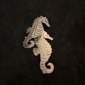 Vintage Mexico Silver 950 seahorses charm or pendant